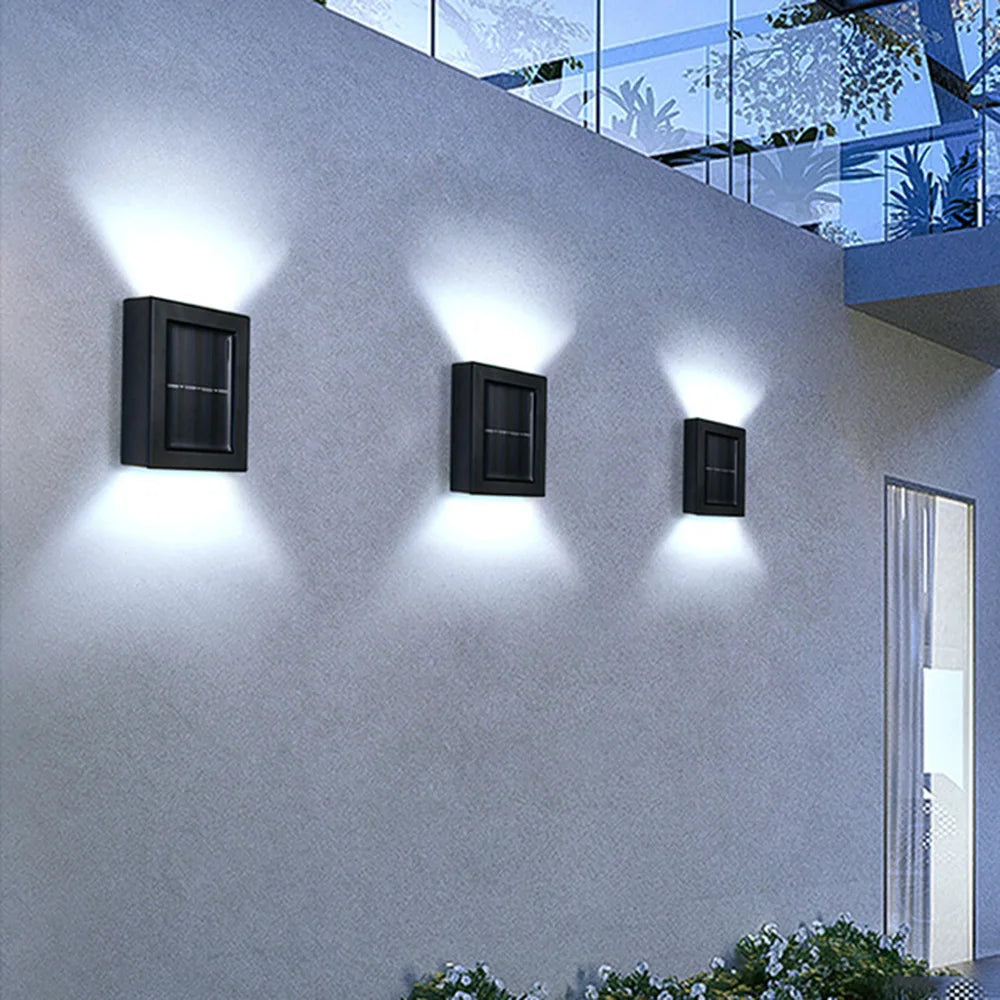 Solar LED Wall Light Up and Down Wall Lamp Outdoor Waterproof Fence Light Solar Powered Street Light Garden Yard Decorative Lamp