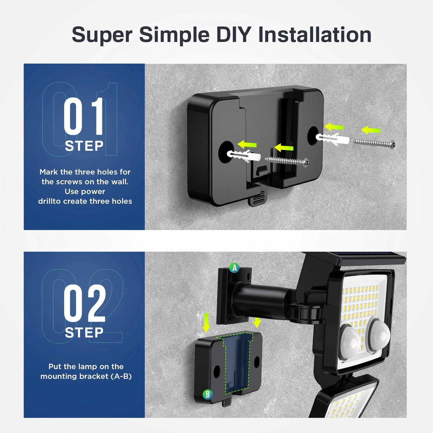Solar Outdoor LED Wall Lights