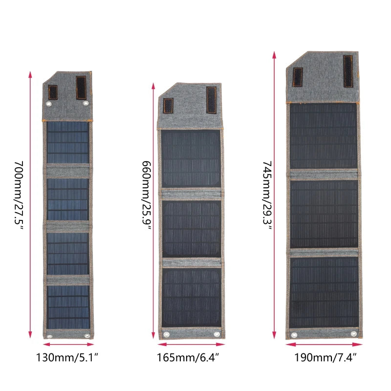5V 20W 30W Portable Foldable Solar Panel Waterproof for Cell Phone Power Bank Battery Charger Outdoor Camping Tourism Fishing