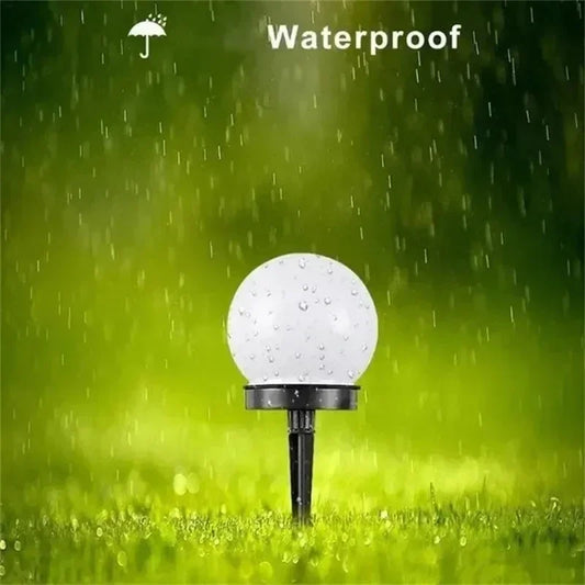 Solar Garden Light Panel LED Round Ball Outdoor Waterproof Decorative Energy Powered for Street Courtyard Landscape Lamp Path
