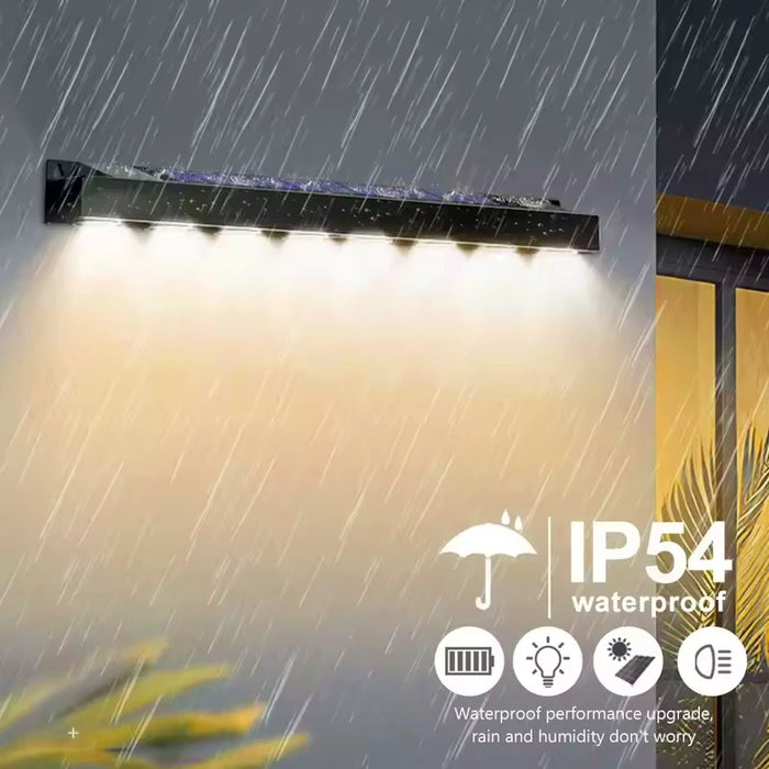 LED Solar Wall Sign Light Outdoor Waterproof Atmosphere Lighting Solar Powered Lamp for Outside Backyard Garden Street Fence