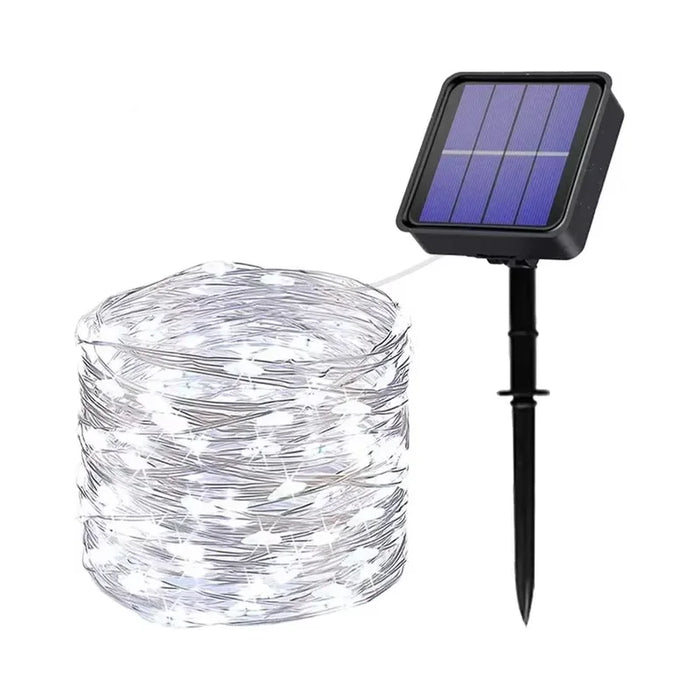 Solar LED String Lights 5M/10M/20/30M Outdoor Solar Copper Wire Light 8 Mode Waterproof Lamp For Garden Christmas Tree Decor