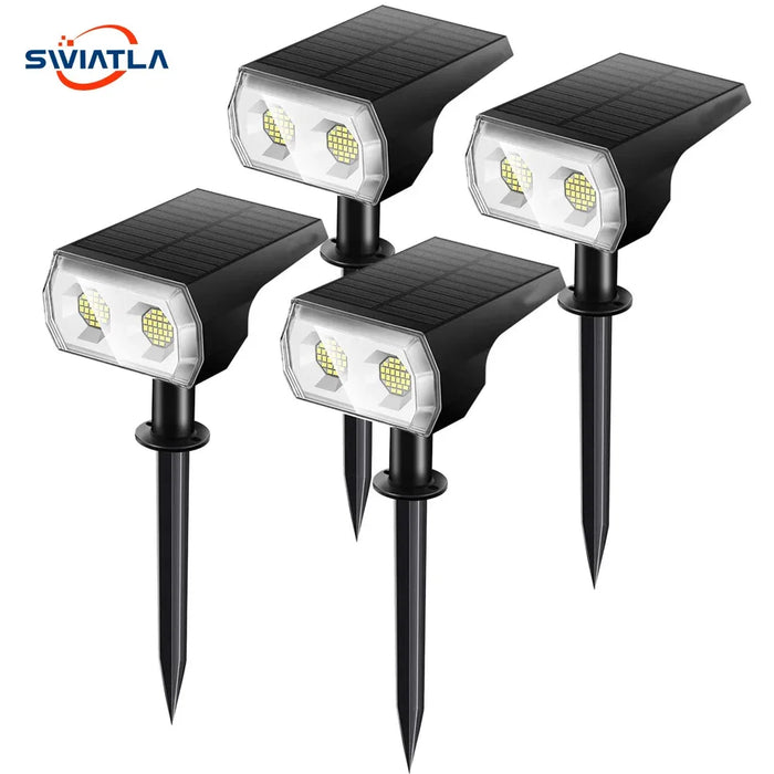48 LEDs Solar Light Outdoors Landscape Spotlights,  2 in 1 Wireless Waterproof Outdoor Solar Spotlights for Yard Garden Patio