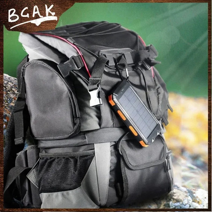 Hot New Style 200000mAh  Large Capacity Solar Power Bank New Portable With Lanyard Compass External Battery Outdoor Camping Char