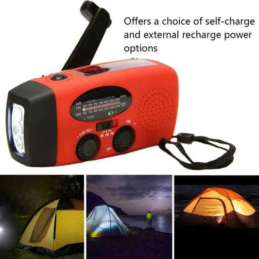 AM/FM/NOAA Emergency Weather Radio Hand Crank Solar Weather Radio Portable Power Bank with Solar Charging Battery