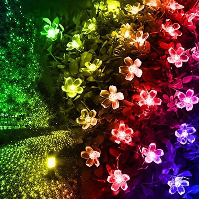 5/7/12M Solar LED Light Outdoor Garden Decoration Cherry Lights Waterproof Solar Powered Patio Light for Garden Party Christmas
