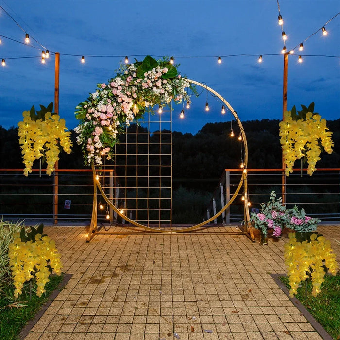 Solar Garden Lights Outdoor 4 Branches Flower Lights for Outside 2 Modes Waterproof Garden Decor for Yard Patio Pathway Backyard