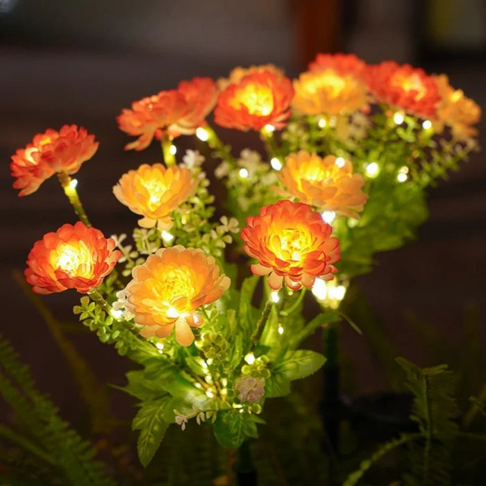 Solar Snow Flower Lights For Outdoor Courtyard Decoration, LED Simulation Flower Lights, Solar Lawn Lights For Garden Lights