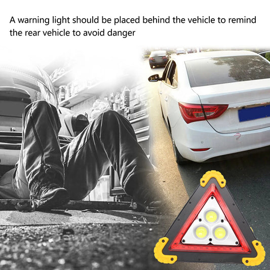 Solar Emergency Triangular Warning Light Safety Emergency Breakdown Alarm Lamp Portable Solar Light For Camping Working