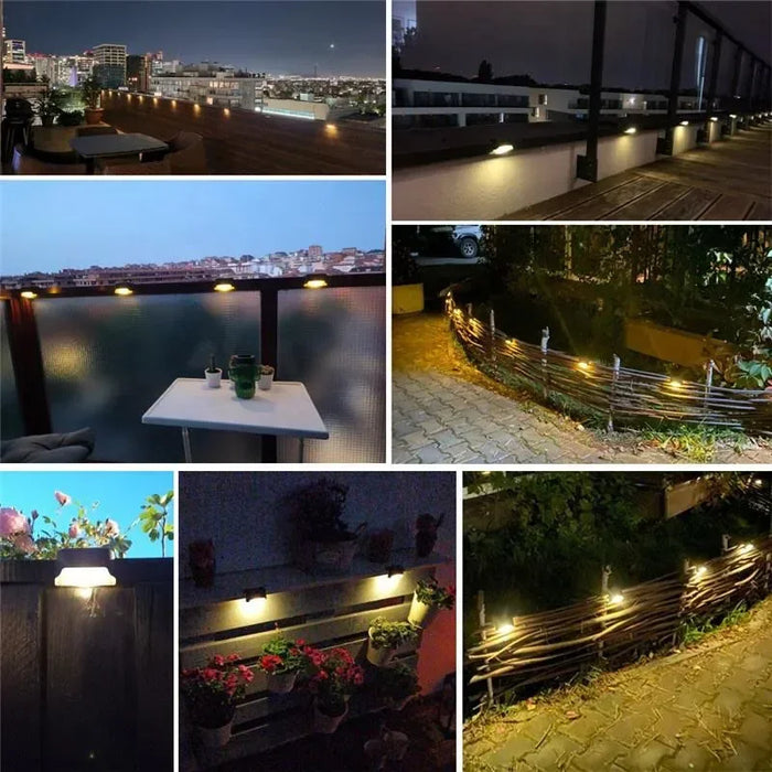 Solar Deck Lights Outdoor Step Lights Waterproof Led Solar Lights for Decks Stairs Step Fence Yard Patio and Pathway