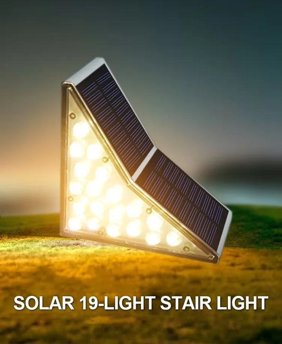 Solar Step Lights for Outside IP67 Waterproof Solar Stair Light Warm White Lighting Patio Garden Courtyard Door Sidewalk Decor