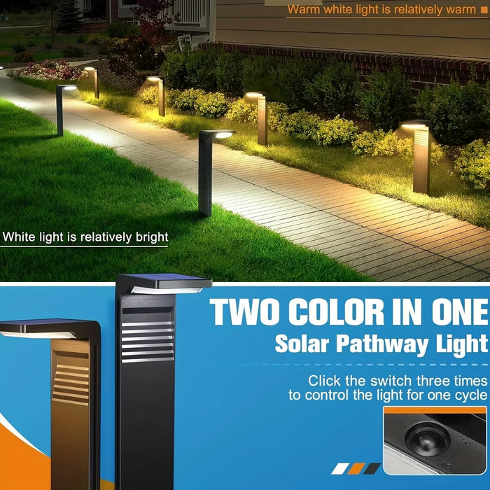 Solar Lawn Lamps Outdoor Garden Lamps Durable Plastic Pathway Lights Ideal for Driveway Lawn Patio Sidewalk Outdoor Lighting