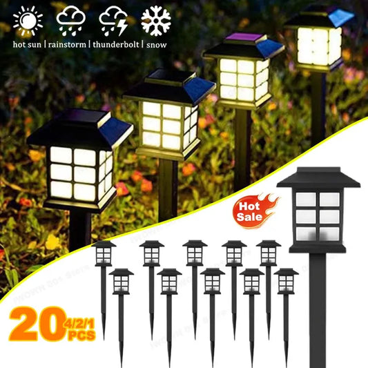 Led Solar Pathway Lights Waterproof Outdoor Solar Lamp for Garden/Landscape/Yard/Patio/Driveway/Walkway Lighting