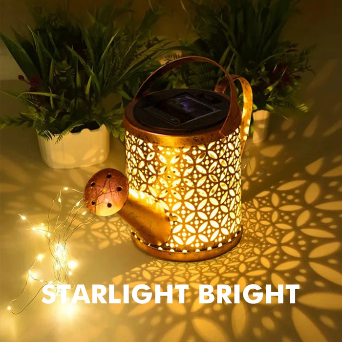 Solar Garden Lights Outdoor Hanging Watering Can Lantern Retro LED Solar Lights Patio Yard Lawn Walkway Terrace Decorations