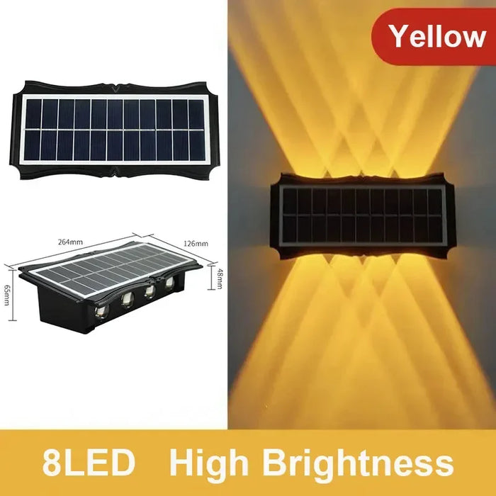Solar Wall Lamp Outdoor Solar LED Light Waterproof Up And Down Luminous Lighting Balcony Yard Garden Decoration Lights