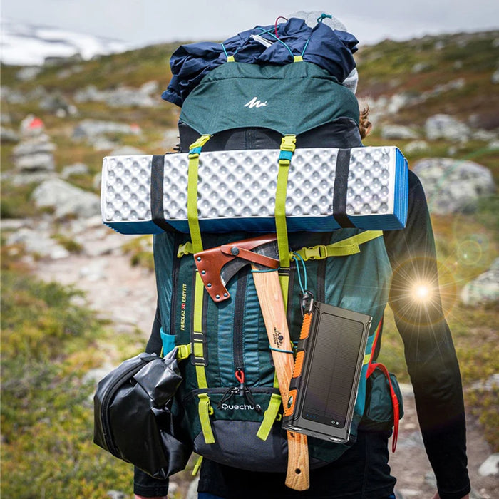 30000mAh Hand Crank Solar Power Bank PD 20W External Battery Fast Charging Powerbank for iPhone 14 Xiaomi Portable Solar Charger