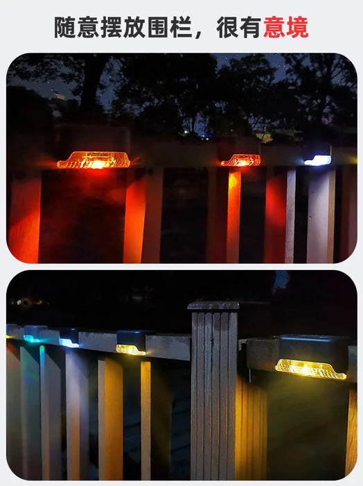Solar Light Outdoor Stair Wall Step  LED Street  Garden Balcony Decoration Waterproof Stairs Fence Lamp