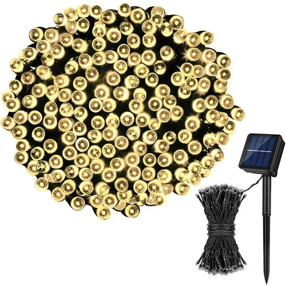 Solar String Light Fairy Outdoor Garden Waterproof Lamp Christmas Garland Xmas Holiday Party Home Halloween Decoration