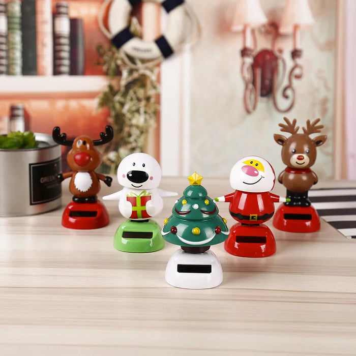 Christmas Desktop Home Decoration Solar Dancing Santa Claus Elk Snowman Merry Christmas Gift Home Accessorie Festival Decoration