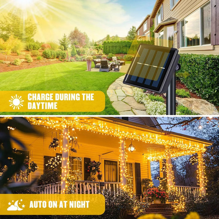 Outdoor Solar String Lights LED Garland Fairy Light Solar Powered Garden Decor Light for Patio Yard Tree Wedding Christmas Party