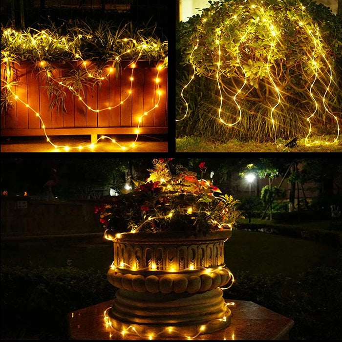 Solar LED Light Path Deck Outdoor Garden Solar String Lights Solar Rope Lights Outdoor Lighting Strips Wedding Christmas Decor