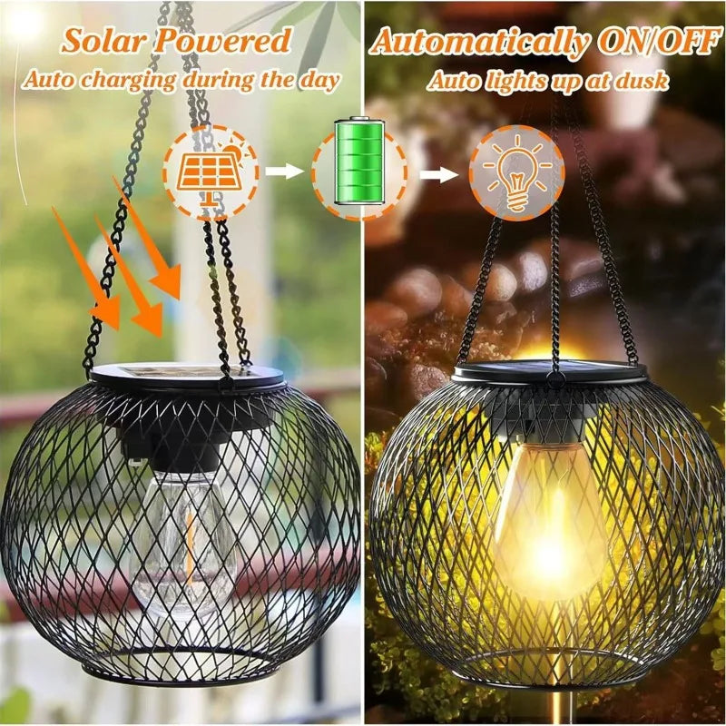 Hallowmas Solar Lantern Outdoor Solar Lights For Outside Decorative Outdoor Hanging Lights Waterproof Solar Lanterns Yard Garden