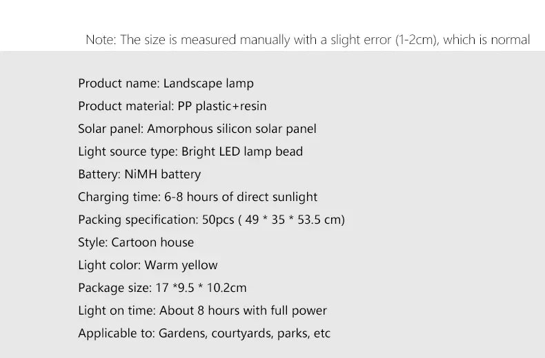 Solar Lawn Light Resin Craft Miniature Fairy Mushroom House Solar Powered Garden Yard Outdoor Decor Lamps Christmas Lamp