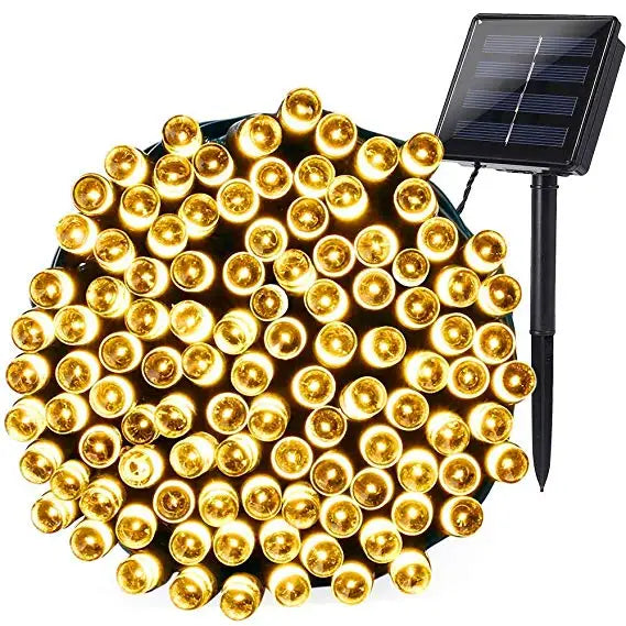 22M 200LED Solar Powered Fairy Lights Christmas Street Garland Led String Strip Light Outdoor Waterproof for Garden Wedding Lamp