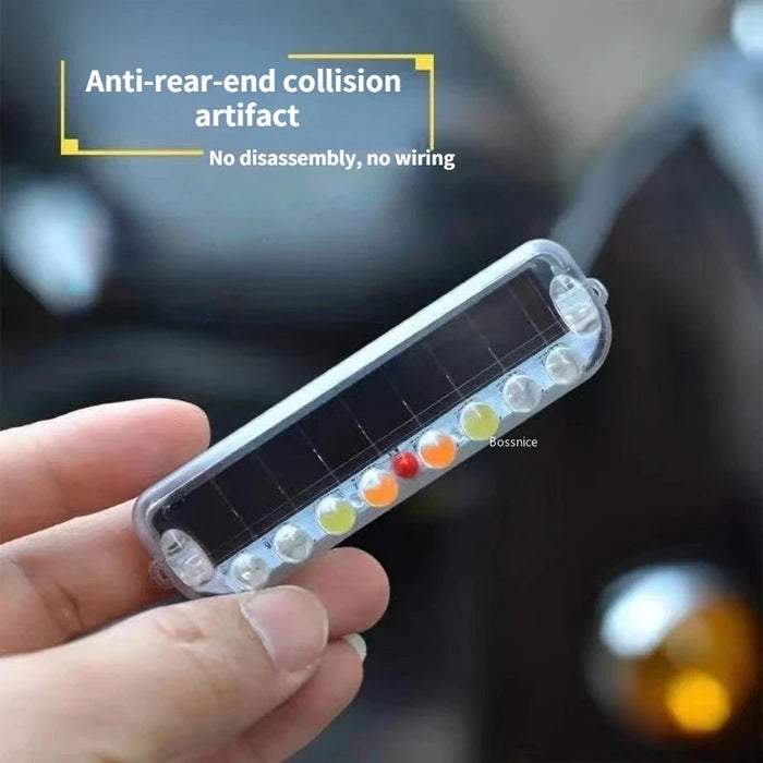 Solar LED Car Anti-rear-end Collision Light Anti-collision Warning Wiring Free Light Vibration Sensor Flashing Breathing Light