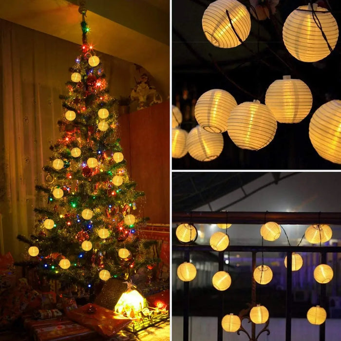 Solar String Lights 10/20/30 LED Outdoor Waterproof Christmas Garland Lantern Fairy Lamp String  for Garden Wedding Party Decor