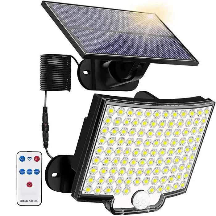 Solar Powered LED Wall Lights Split Type Garage Courtyard Lighting Super Bright Waterproof Human Body Sensing Street Lights