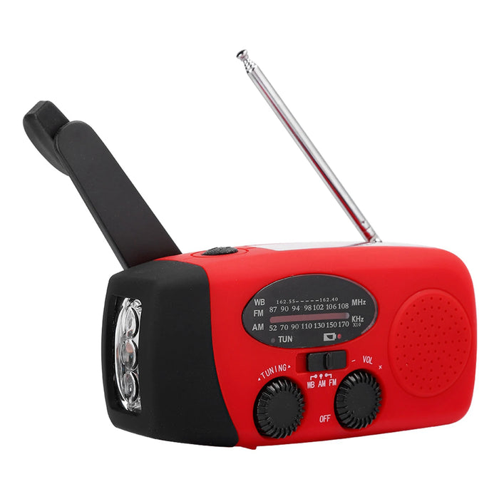 Hand Crank Radio Solar Charging LED Light Electricity Generate Disaster Solar Hand Crank Radio for Radio Emergency Light Radio