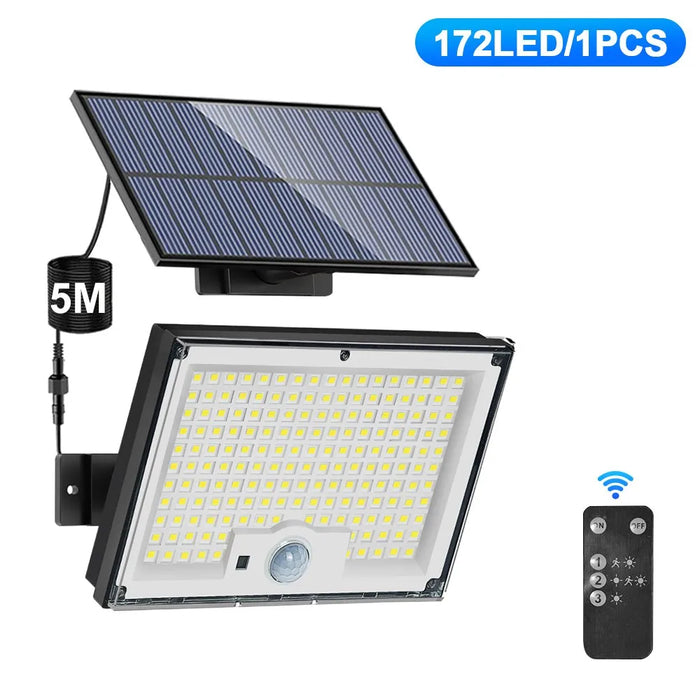 Solar Outdoor Lights 172LED 3Modes Split Motion Sensor Outdoor Lights Waterproof 318 LED Solar Flood Lights Yard Patio Garden