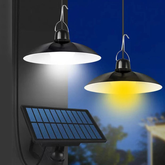 Solar Pendant Lights, An LED Solar Light With a Remote Control for Barn Shed Barn Chicken Coop Bullpen etc