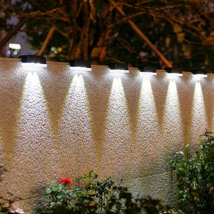 Solar Powered Wall Mounted LED Lights (2/3/4 LED) Automatic Night Lighting, Weather Resistant, Ideal for Outdoor Walls, Fences