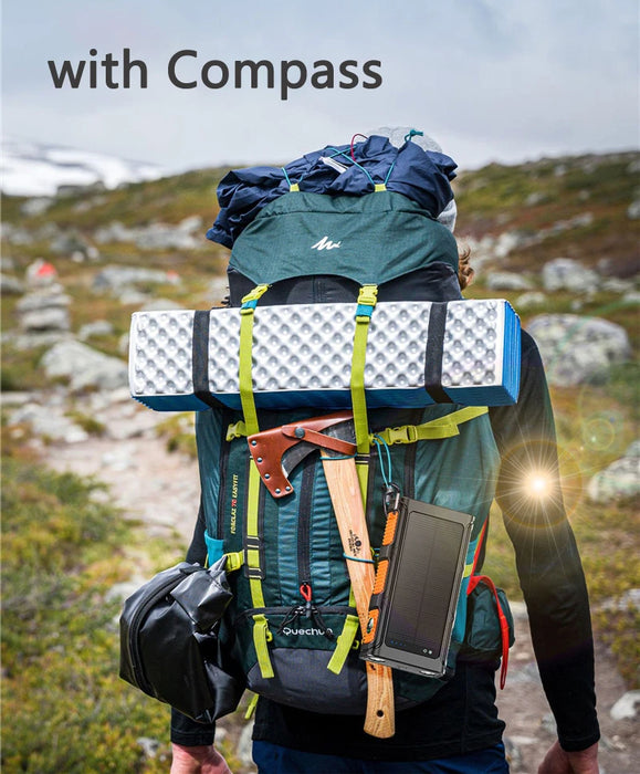 30000mAh Hand Crank Solar Power Bank PD 20W External Battery Fast Charging Powerbank for iPhone 14 Xiaomi Portable Solar Charger