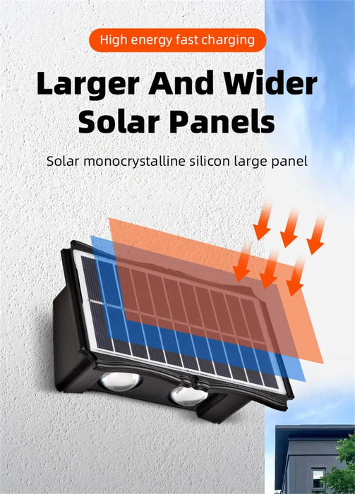 Solar LED Light, Outdoor Waterproof Wall Lamp, Streetlights Exterior Garden Decoration Yard Porch Walkway Solar Wall Light Home