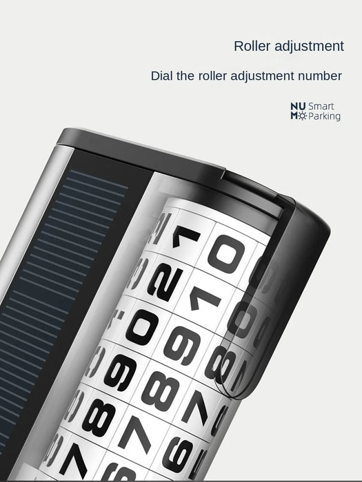 Solar Charging Car Parking Number Plate Luminous Auto Parking Card Temporary Stop Phone Number Card for Car Decoration Accessory