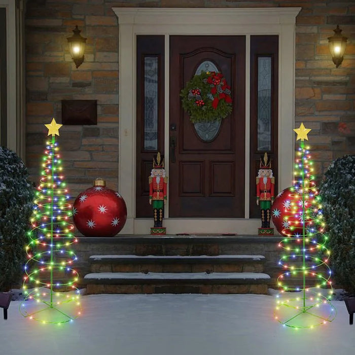 1 Pcs Outdoor Waterproof Solar Led Christmas Tree Decoration Solar Powered String Lights New Year Ornament Garden Decoration