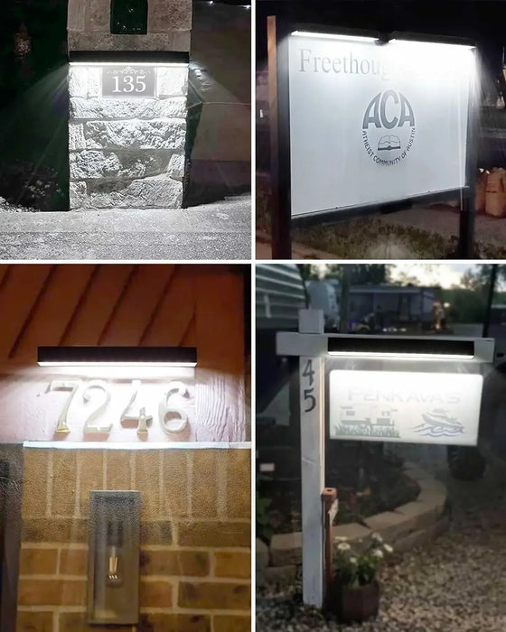 Solar Sign Light Outdoor Ultra Bright Address Lights Solar House Number Light Waterproof Wall Lamp LED Outdoor Sign Lighting