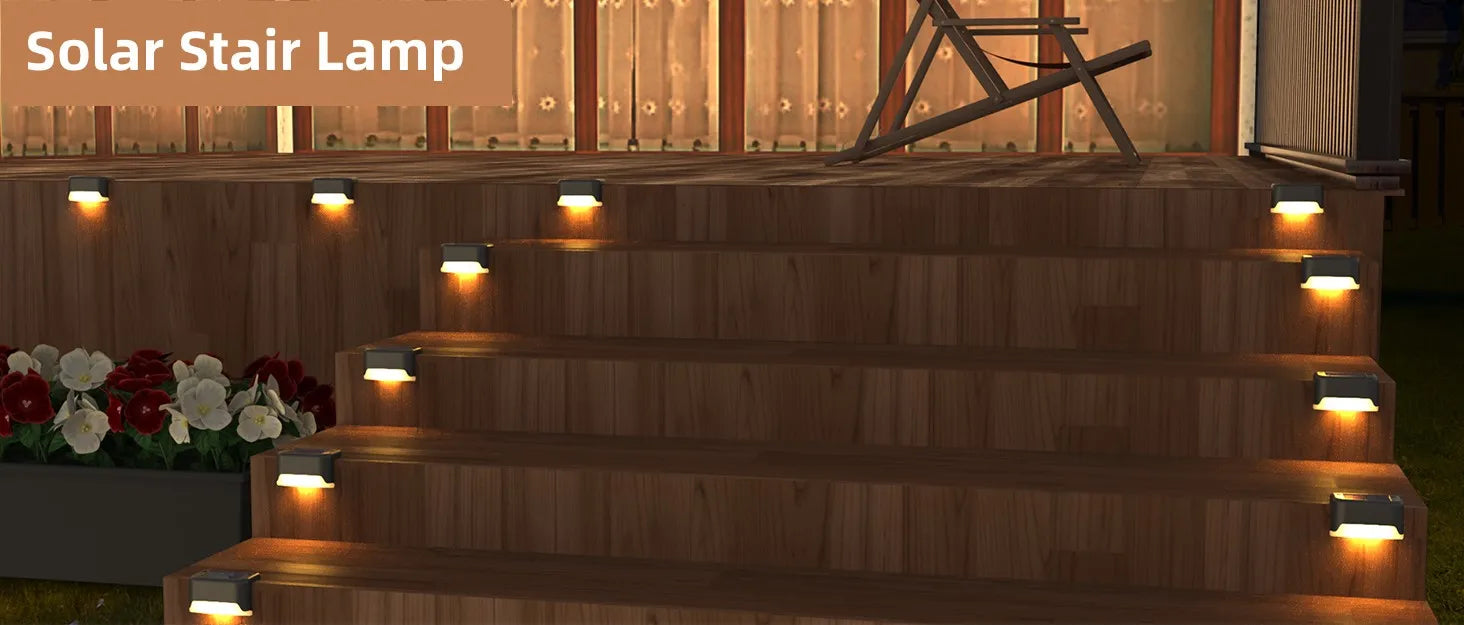Solar Deck Lights 1-12 Pack Outdoor Step Lights Waterproof Led Solar Lights for Railing Stairs Step Fence Yard Patio and Pathway