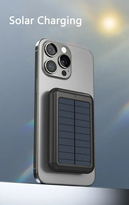 2025 15W Solar Magnetic Power Bank 20000mAh, Wireless Fast Charging USB-C, PD20W Fast Charge, Portable Solar Charger for Phones