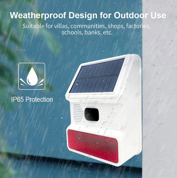Solar Power  Wireless Sound&Light  Siren Alarm  Burglar Alarm System Home Security  Door Window Alarm Sensor
