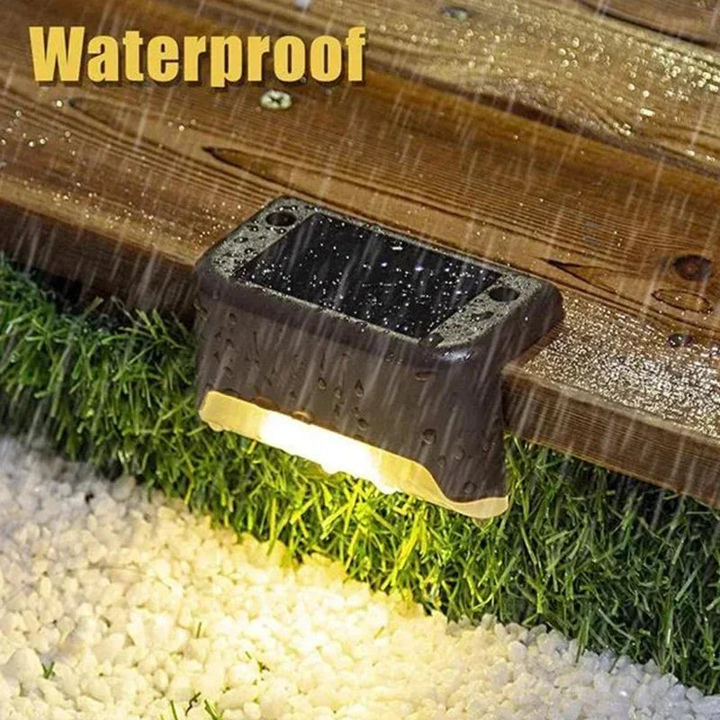 1/4/8/12Pcs Solar Deck Lights Outdoor Waterproof LED Fence Lights Step Garden Decorate Lamp for Patio Stairs Railing Pathway