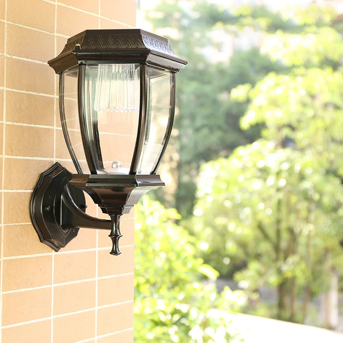 Solar Wall Lamps Outdoor Waterproof Lighting External European Style Villa Patio Light Home Gate Balcony Porch Rustproof Lights