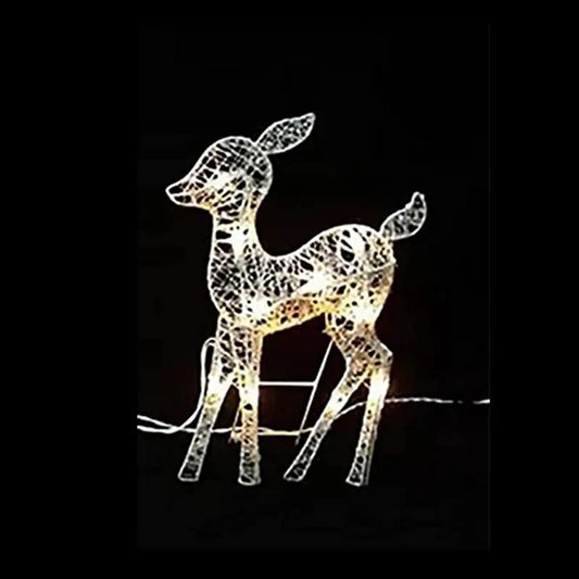 Lighted Christmas Reindeer Water Resistant Solar Light Up Decoration For Garden Outdoor Standing Elk Ornament For Yard Lawn