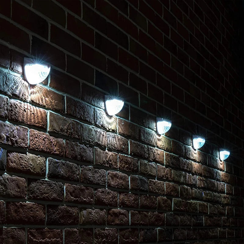 2/4/6/10/12/18/20Pcs Solar Fence Light Outdoor Waterproof Wall Lamps Festoon Decoration LED Light for Garden Step Patio Stairs