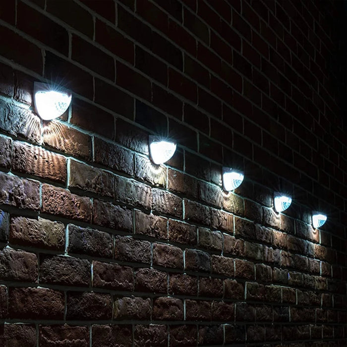 2/4/6/10/12/18/20Pcs Solar Fence Light Outdoor Waterproof Wall Lamps Festoon Decoration LED Light for Garden Step Patio Stairs