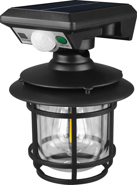 Retro Solar Motion Induction Wall Lamp Outdoor Waterproof 3 Lighting Modes Decoration Wall Light for Courtyard Garage Garden ﻿