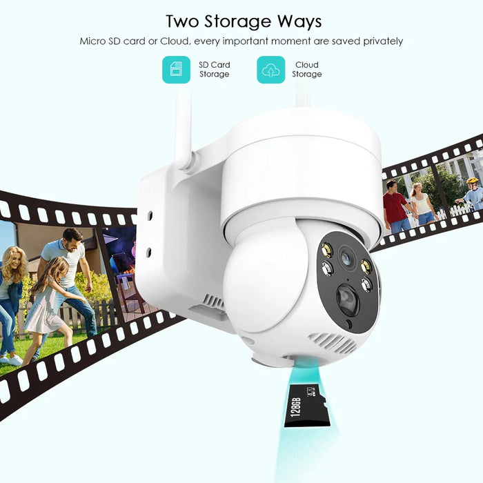 Solar Camera Wifi Outdoor 1080P PIR Human Detection Wireless Surveillance IP Cameras With Solar Panel 7800mAh Recharge Battery